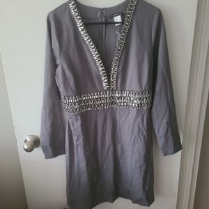 NWT Venus Silver Sequin Cocktail Minidress Size 14